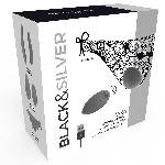 VIBRACIJSKE HLAČKE Black & Silver Zara Black