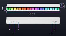 LED RGB dekorativni stolpec USB glasbeno delovanje 18cm