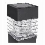 4x solarna talna črna LED vrtna svetilka 40cm