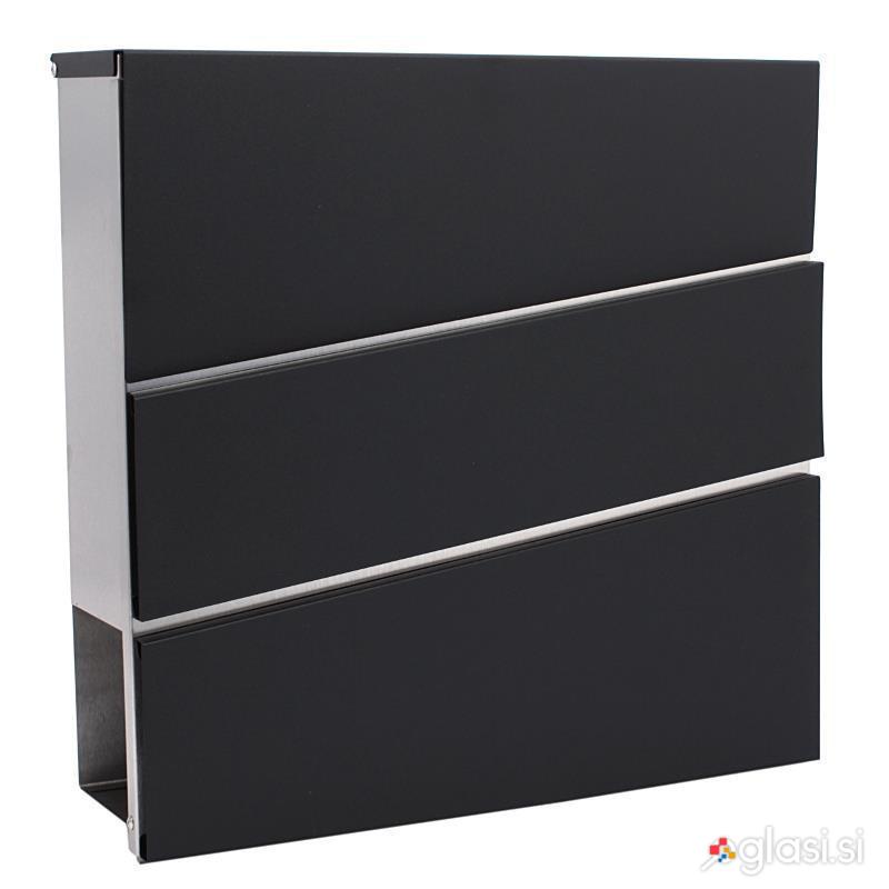 Nabiralnik inox + črna