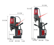 Magnetni vrtalnik 50 mm + vrezovanje navojev