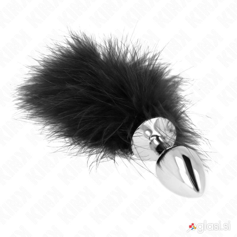 ANALNI ČEP Kink With Feather Black (3 cm)  