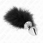 ANALNI ČEP Kink With Feather Black (3 cm)  