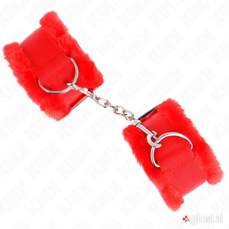 OKOVI ZA ZAPESTJE Kink Fur Lined Red