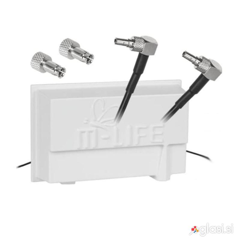 Dvojna LTE antena 2x 14 dBi TWIX TS9 1800-2100 MHz 2m