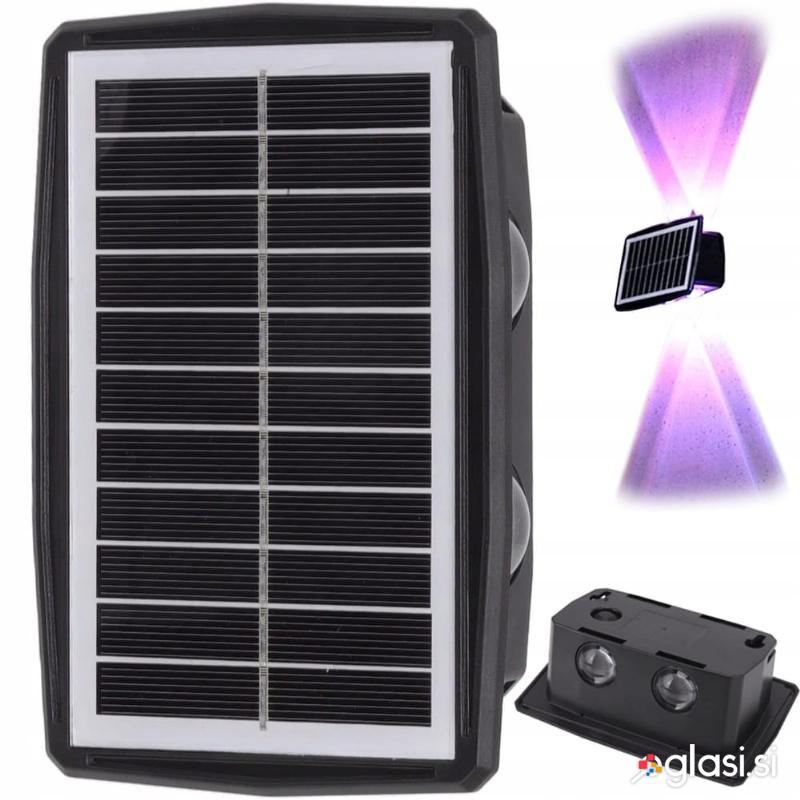 Solarna 1500mAH LED RGB dekorativna fasadna svetilka senzor mraka