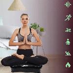 LCD fitnes platforma za vibracijsko vadbo z dodatki do 150kg črna