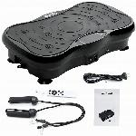 LCD fitnes platforma za vibracijsko vadbo z dodatki do 150kg črna