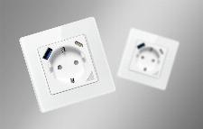Pametna WiFi stenska vtičnica 16A 2xUSB TUYA bela Alexa Google Assistant