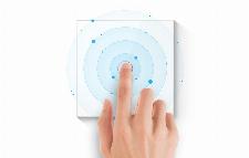 Pametno stekleno LED WiFi stikalo touch TUYA 2-kanalno črno Alexa Google Assista