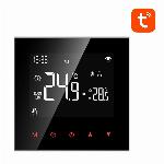 Pametni LCD WiFi termostat za električno ogrevanje 16A TUYA črn Alexa Google Ass