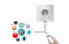 Pametna WiFi stenska vtičnica 16A TUYA bela Alexa Google Assistant