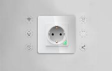 Pametna WiFi stenska vtičnica 16A TUYA bela Alexa Google Assistant
