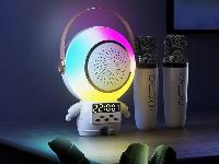 Brezžični Bluetooth 5.3 LCD karaoke zvočnik 2x mikrofon LED RGB FM