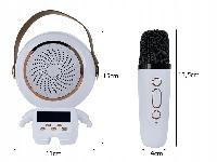 Brezžični Bluetooth 5.3 LCD karaoke zvočnik 2x mikrofon LED RGB FM
