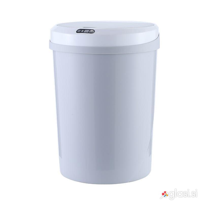 Aku. senzorski brezkontaktni koš za smeti 12L avtomatsko odpiranje siv