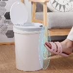 Aku. senzorski brezkontaktni koš za smeti 12L avtomatsko odpiranje siv