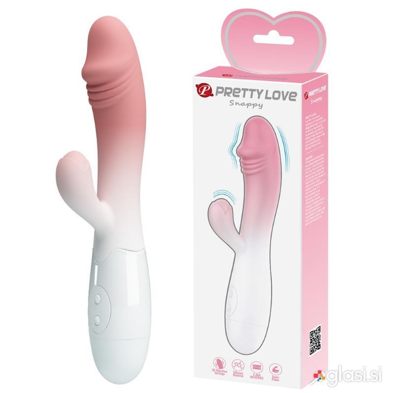 VIBRATOR RABBIT Pretty Love Snappy Pink/White