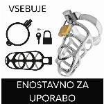 KLETKA ZA PENIS Addicted Toys Silver Lock (S)