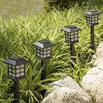 6x solarna talna LED hladno bela vrtna svetilka 37cm