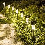10x solarna talna LED toplo bela vrtna svetilka 37cm