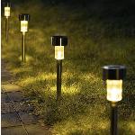 10x solarna talna LED toplo bela vrtna svetilka 37cm