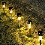 10x solarna talna LED toplo bela vrtna svetilka 37cm