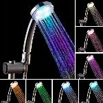 RGB LED tuš ročka krom 7 barv