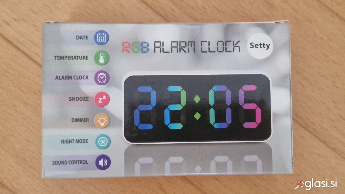 Prodam Digitalna ura in budilka Setty "RGB Alarm" s senzorjem za vlago
