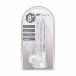 DILDO Loving Joy With Balls Clear 8''