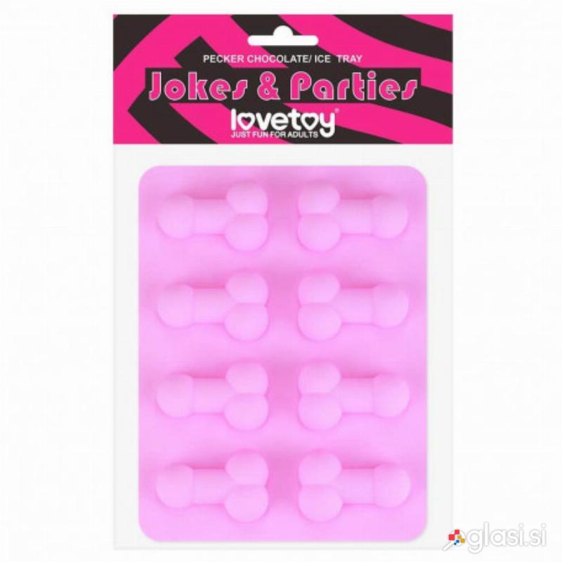 SILIKONSKI MODEL ZA LEDENE KOCKE / ČOKOLADO Penis   