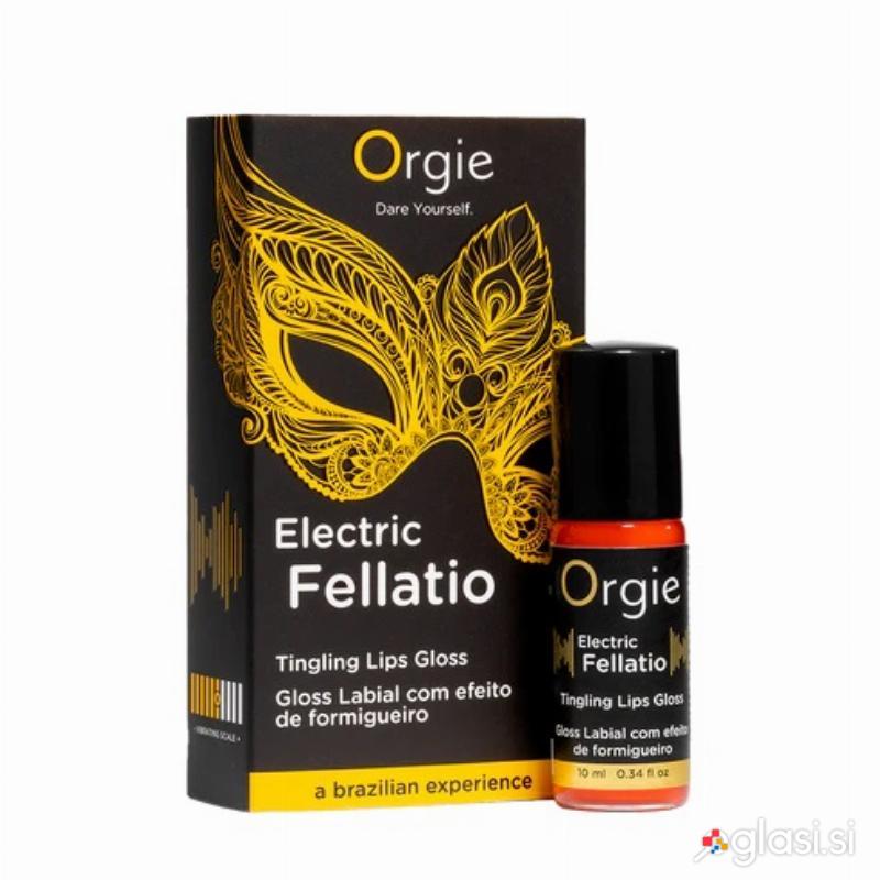 STIMULACIJSKI LIP GLOSS Orgie Electric Fellatio - tutti frutti, oralni seks in p