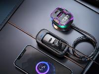 Avto FM oddajnik in polnilec bluetooth 3x USB 12-24V LED RGB