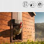 Elektronska avtomatska vrata za kokošnjak s senzorjem mraka 35x24cm rjava