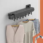 Zložljivo alu. stensko stojalo za sušenje perila 127cm črno