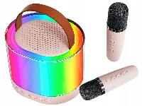 Set LED RGB aku. karaoke zvočnik Bluetooth 5.3 2x mikrofon USB