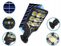 Solarna aku. 63 LED COB cestna svetilka s sezorjem gibanja in mraka + daljinec