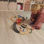 Lesena železnica proga z električnim vlakcem 320cm