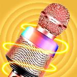 USB aku. 1200mAh bluetooth SD karaoke mikrofon z zvočnikom RGB LED roza