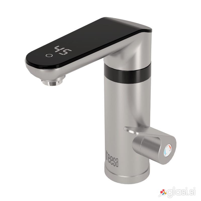 Inox LCD pretočni električni grelnik vode armatura 3500W