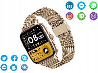 Aku. unisex športna pametna ura touch 2 pasova Bluetooth FitPro zlata