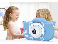 Aku. digitalni fotoaparat LCD za otroke SD moder + etui in trak
