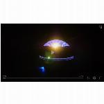 USB LED RGB projektor nočna lučka - menjava projekcij črna