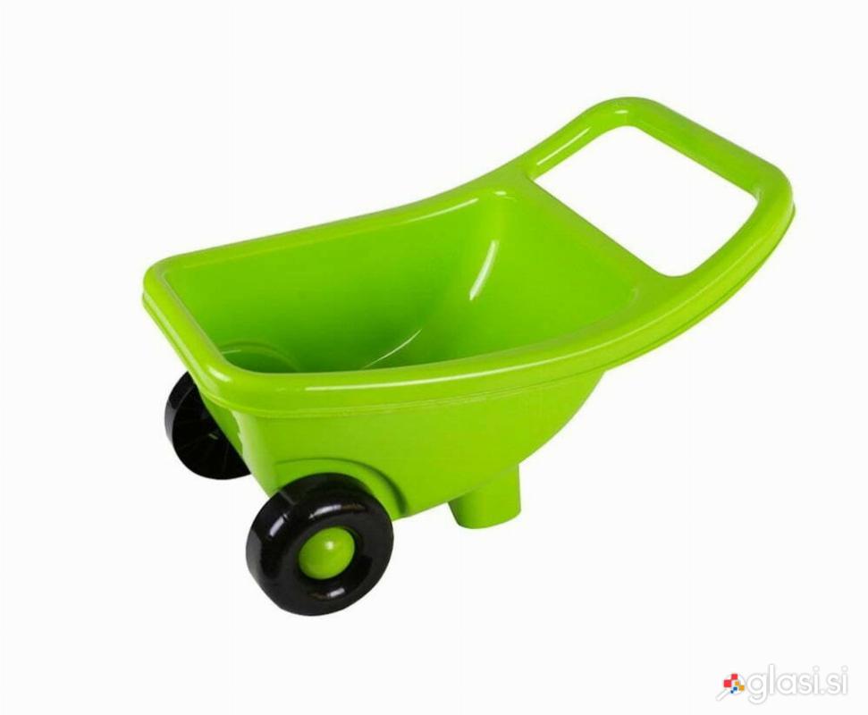 PVC samokolnica za igro v peskovniku 53cm zelena