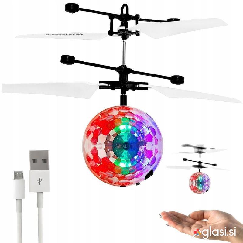 Akumulatorska leteča disko krogla LED RGB