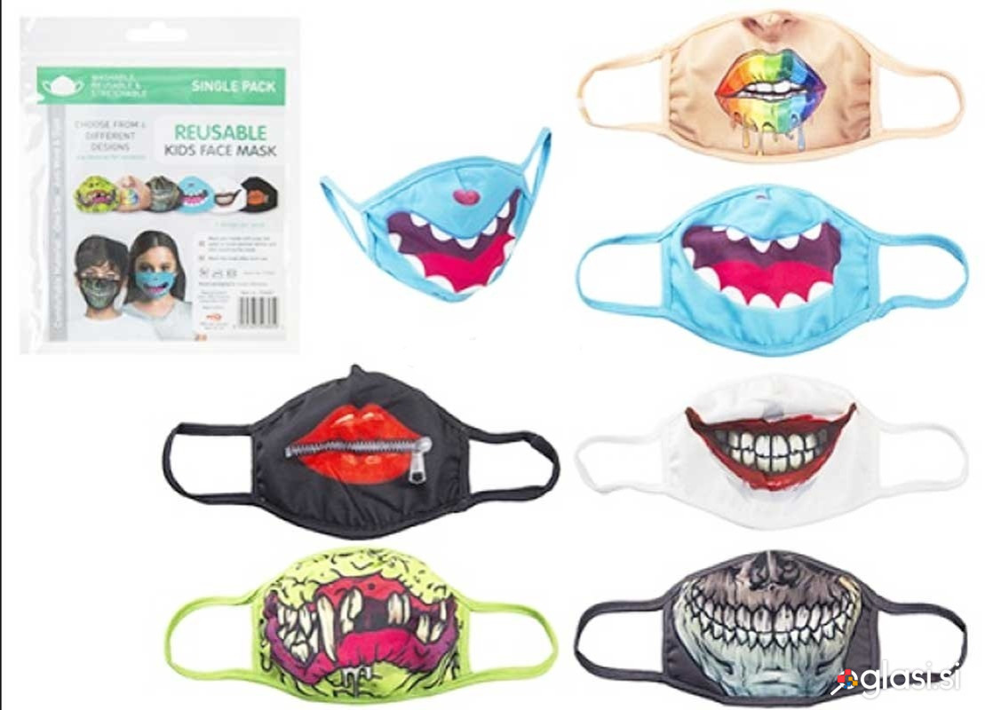 Otroške zaščitne pralne maske