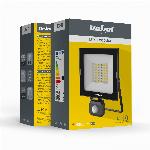 50W zunanji LED reflektor črn 6500K IP44 s senzorjem gibanja