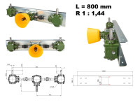 Komplet reduktorjev za trosilnike - L 450, 770 oz. 800 mm