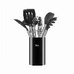 id-3108 9 delni set silikonskih + inox kuhinjskih pripomočkov
