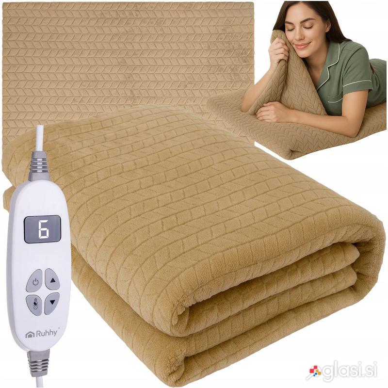 85W električna pralna grelna odeja 180x130cm bež